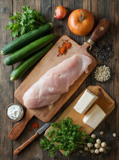  цукини с курицей в духовке