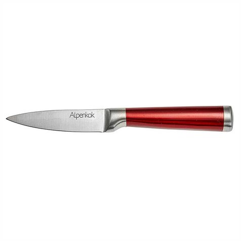 Нож 8,9 см для чистки овощей Alpenkok AK-2080/E "Burgundy" с красной ручкой